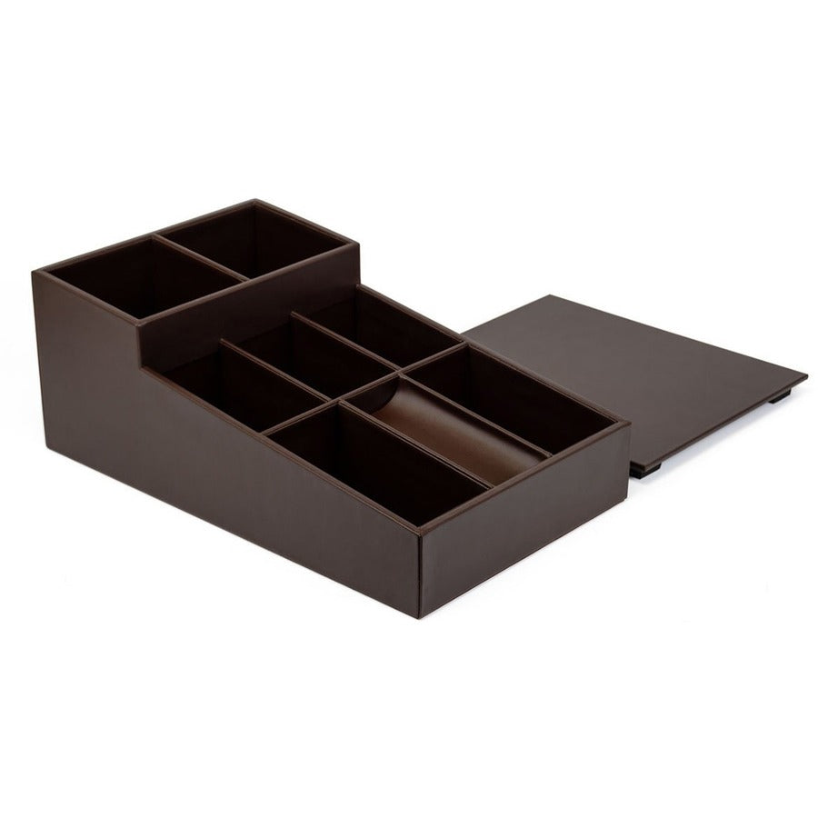 Dacasso Leather Coffee Condiment Organizer