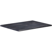 Holland Bar Stools Black Steel Rectangle Table Top, 1 Each