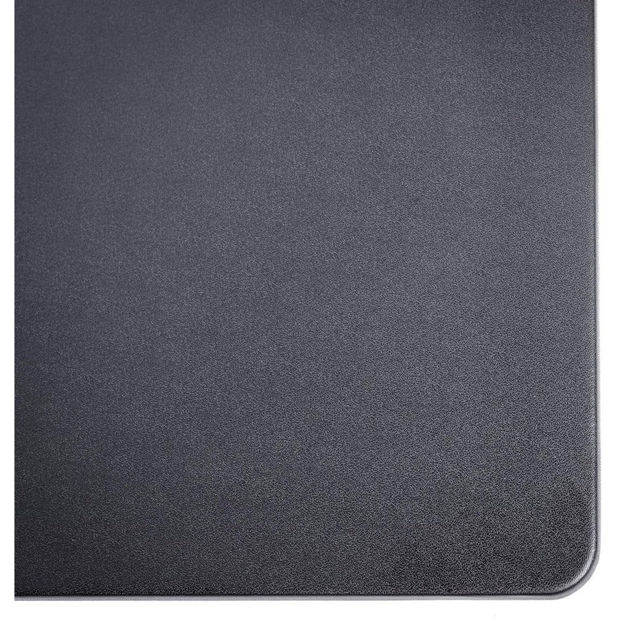Dacasso Leatherette Conference Pad, Rectangular, 22" x 14", Black, Leatherette/Velveteen, 1 Each