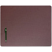 Dacasso Leatherette Conference Table Pad, Rectangular, 20" x 16", Chocolate Brown, Leatherette/Velveteen, 1 Each