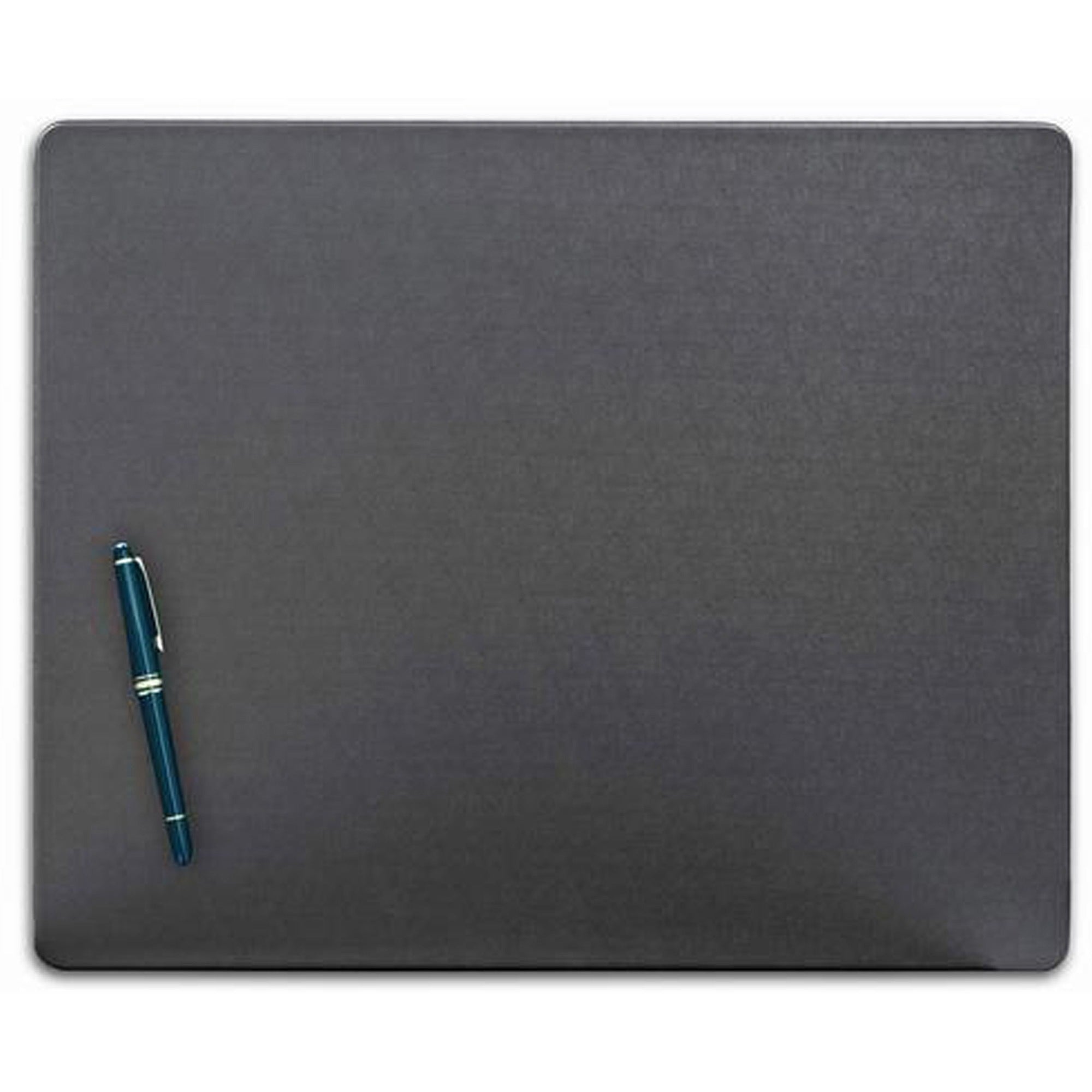 Dacasso Leatherette Conference Table Pad, Rectangular, 17" x 14", Gray, Leatherette/Velveteen, 1 Each