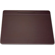 Dacasso Leatherette Top-Rail Conference Pad, Rectangular, 17" x 14", Chocolate Brown, 1 Each