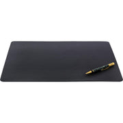 Dacasso Leatherette Conference Table Pad, Rectangular, 17" Wide, Black, 1 Each