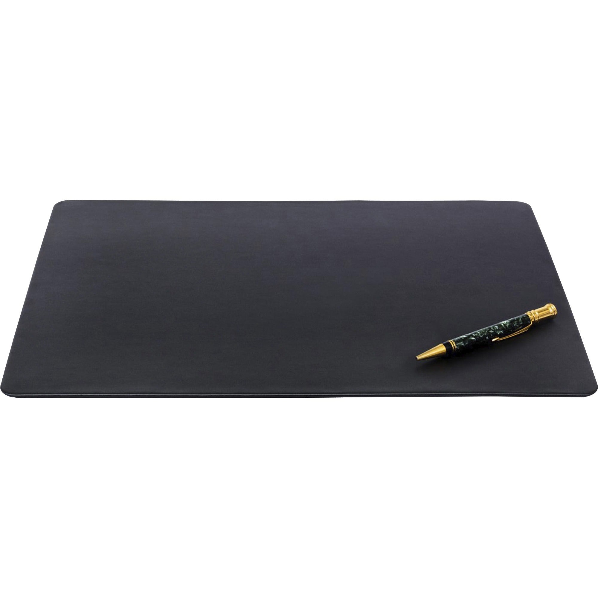 Dacasso Leatherette Conference Table Pad, Rectangular, 17" Wide, Black, 1 Each