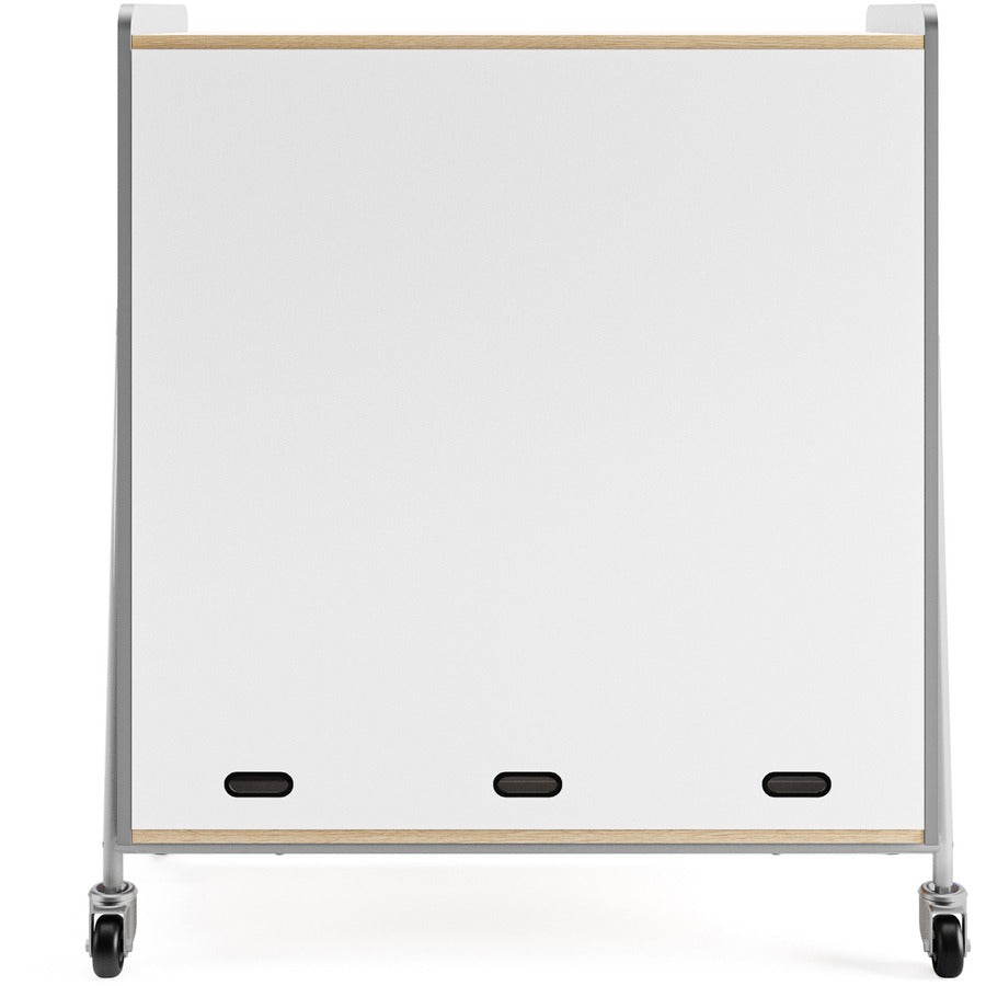 Safco Whiffle Triple Rolling Storage Cart, 30 Totes, 330 lb Capacity, 4 Casters, Steel Frame, Gray, 43.25"W x 19.75"D x 48"H, 1 Carton