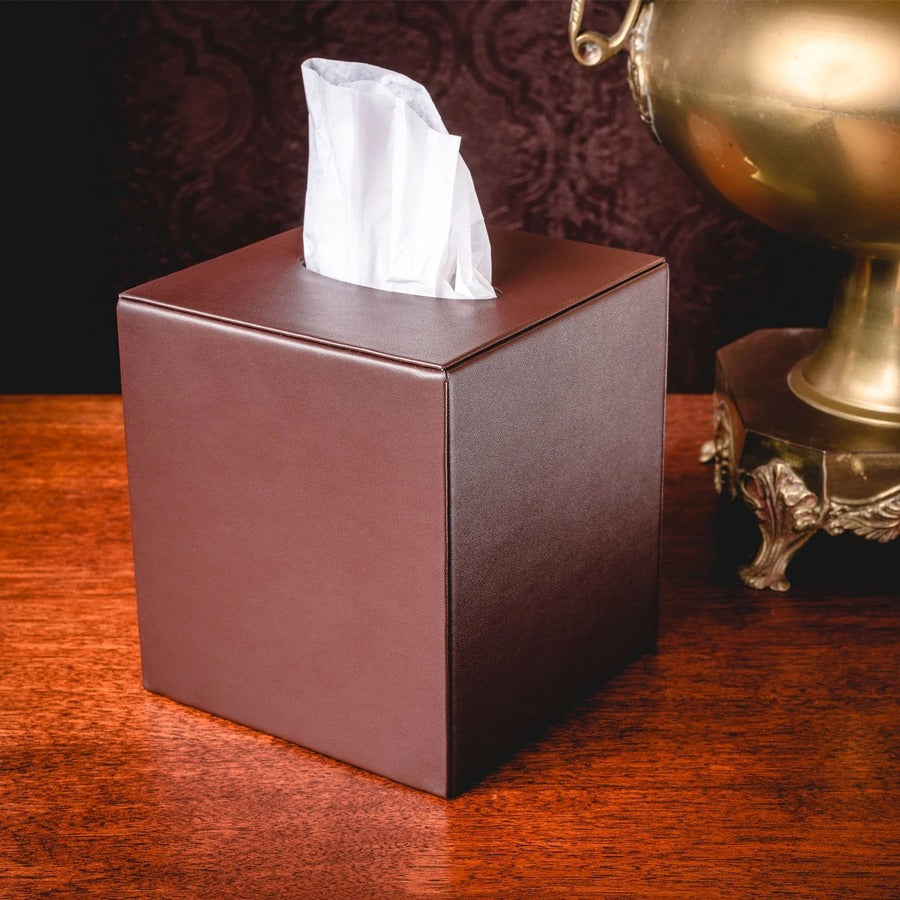 Dacasso Leatherette Tissue Box Cover - Leatherette, Velveteen, Felt