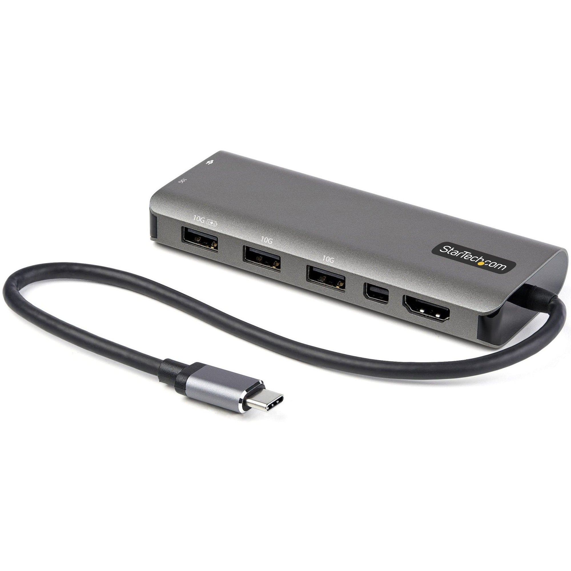 StarTech.com Docking Station, USB-C, 100W, 1 Display Supported, 4K HDMI & Mini DisplayPort, 3 USB Ports (1 USB-A, 1 USB-C), 1 HDMI Port, Thunderbolt, Wired, Packaged Quantity: 1