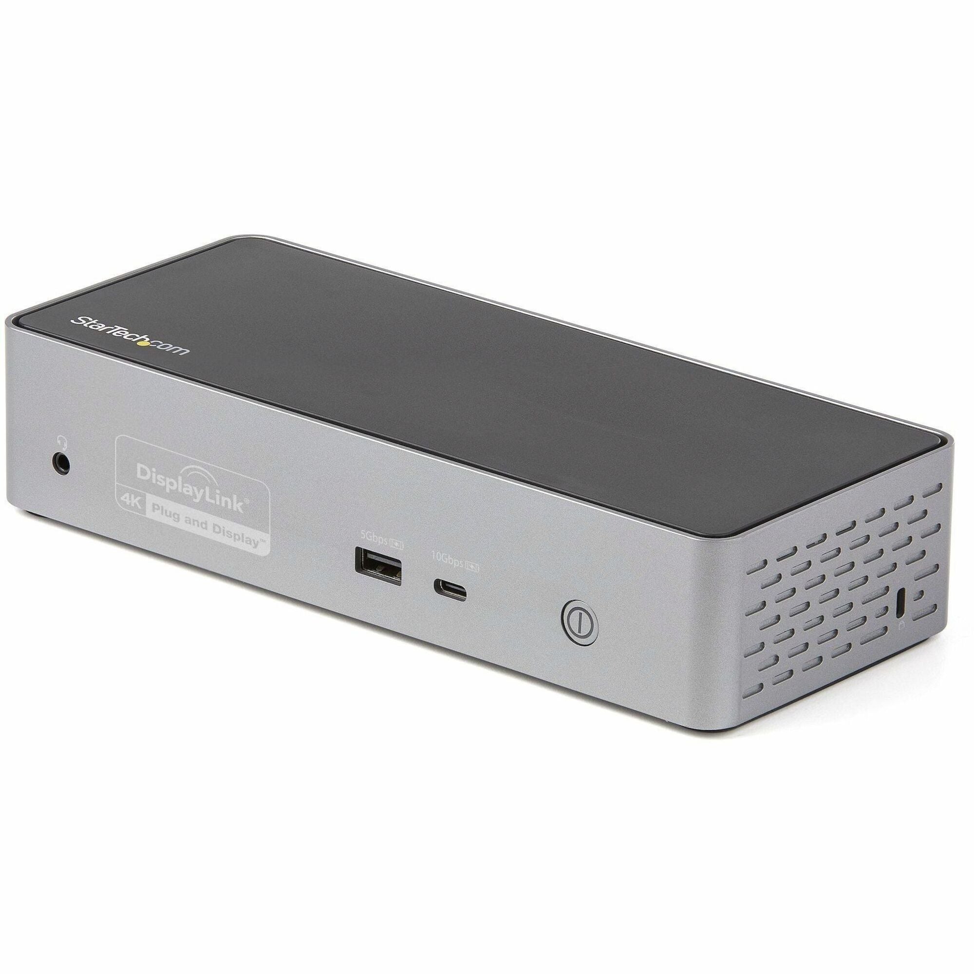 StarTech.com Docking Station, USB-C, 100W, 4 Display Support, 4K, 4 x HDMI, 4 x USB (3 x USB-A, 1 x USB-C), Gigabit Ethernet, Audio Out, Black/Space Gray, 1 Each