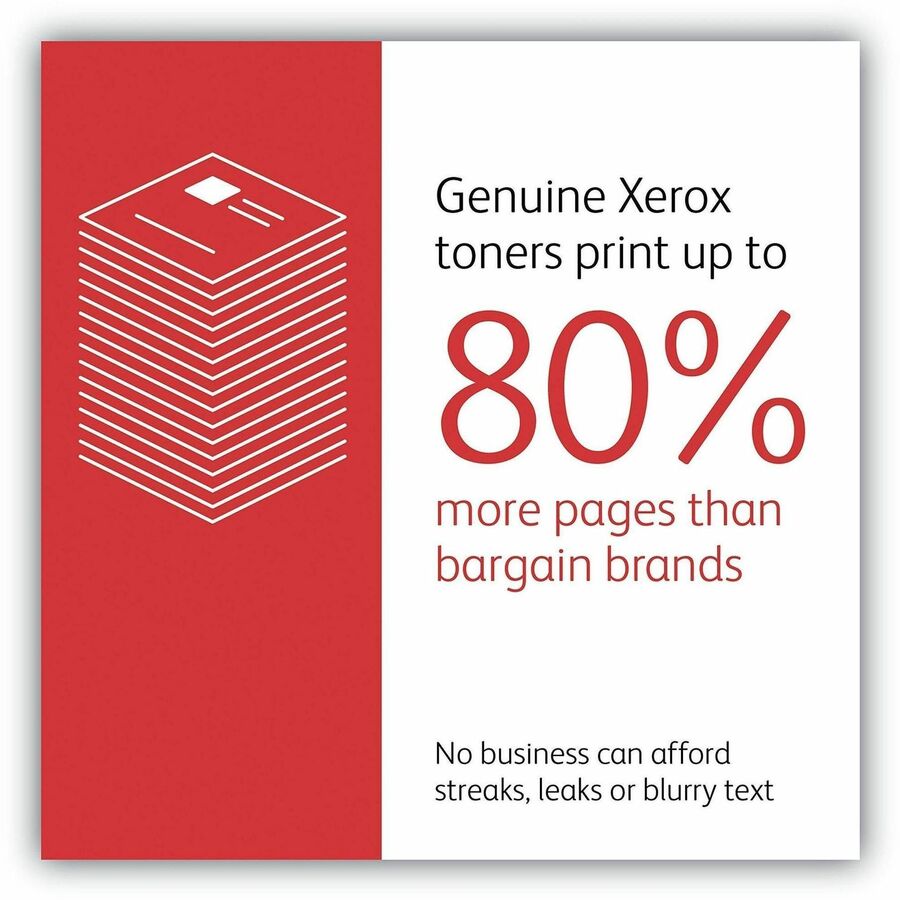 Xerox Original High Yield Black Laser Toner Cartridge, 8000 Pages, 1 Each