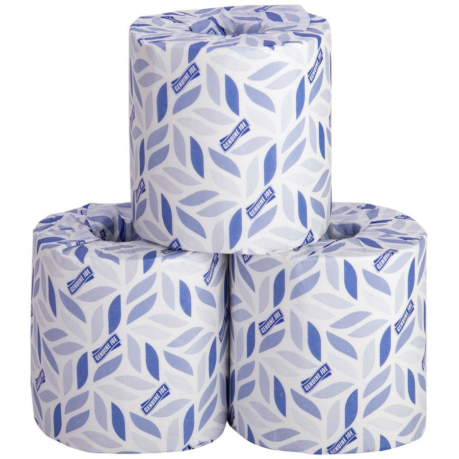 2 Ply - 4.50" Width x 3.80" Length - 500 Sheets/Roll - Embossed - White - Fiber - 96 / Carton