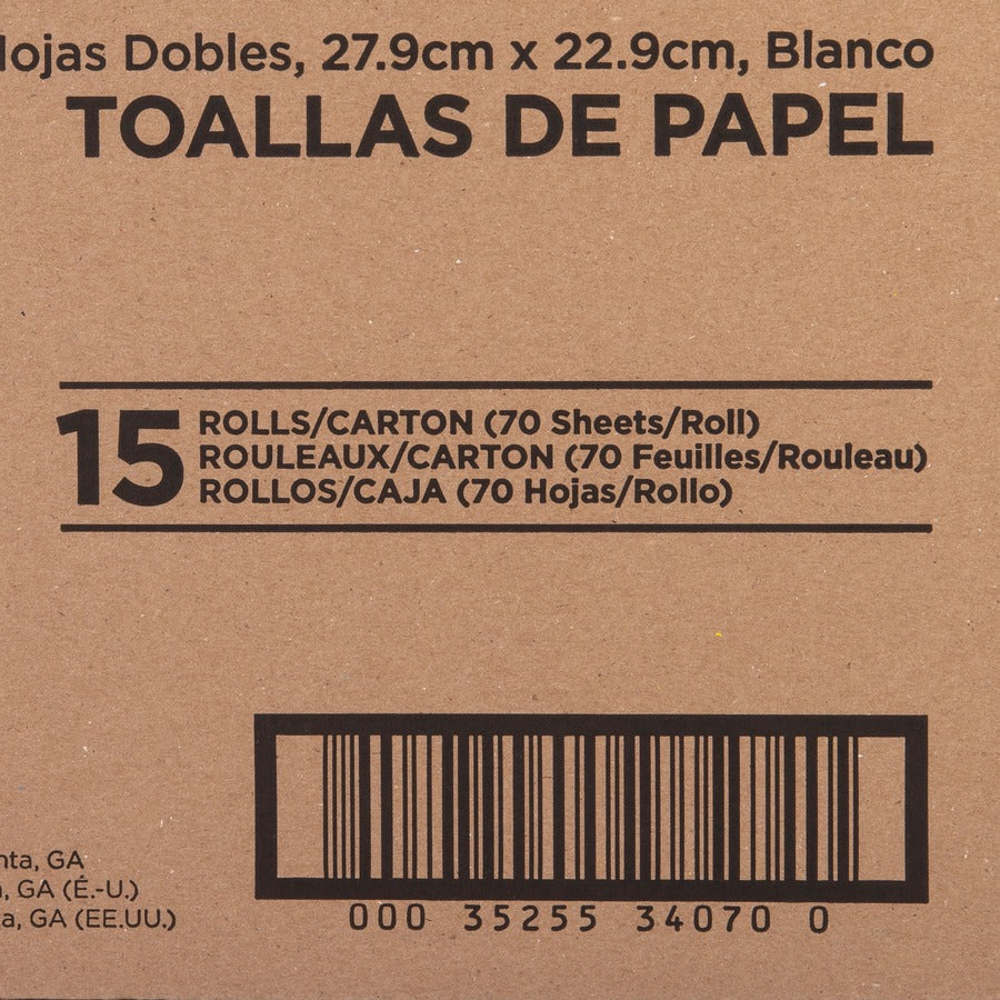 2 Ply - 9" Width x 11" Length - 70 Sheets/Roll - White - Paper - 15 / Carton