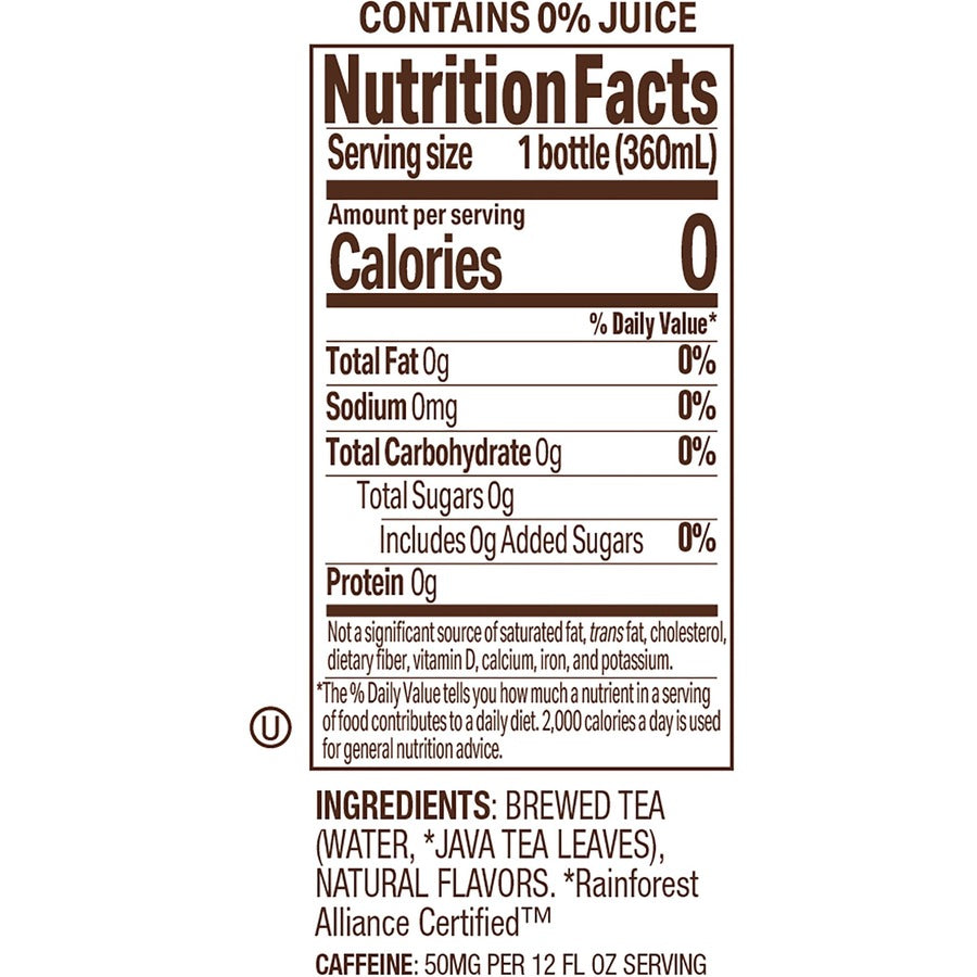 Tejava Lemon Black Tea Bottle - Black Tea - GMO Free - 24 / Carton