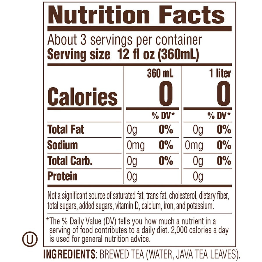 Tejava Original Black Tea Bottle - Black Tea - GMO Free - 52 / Pallet