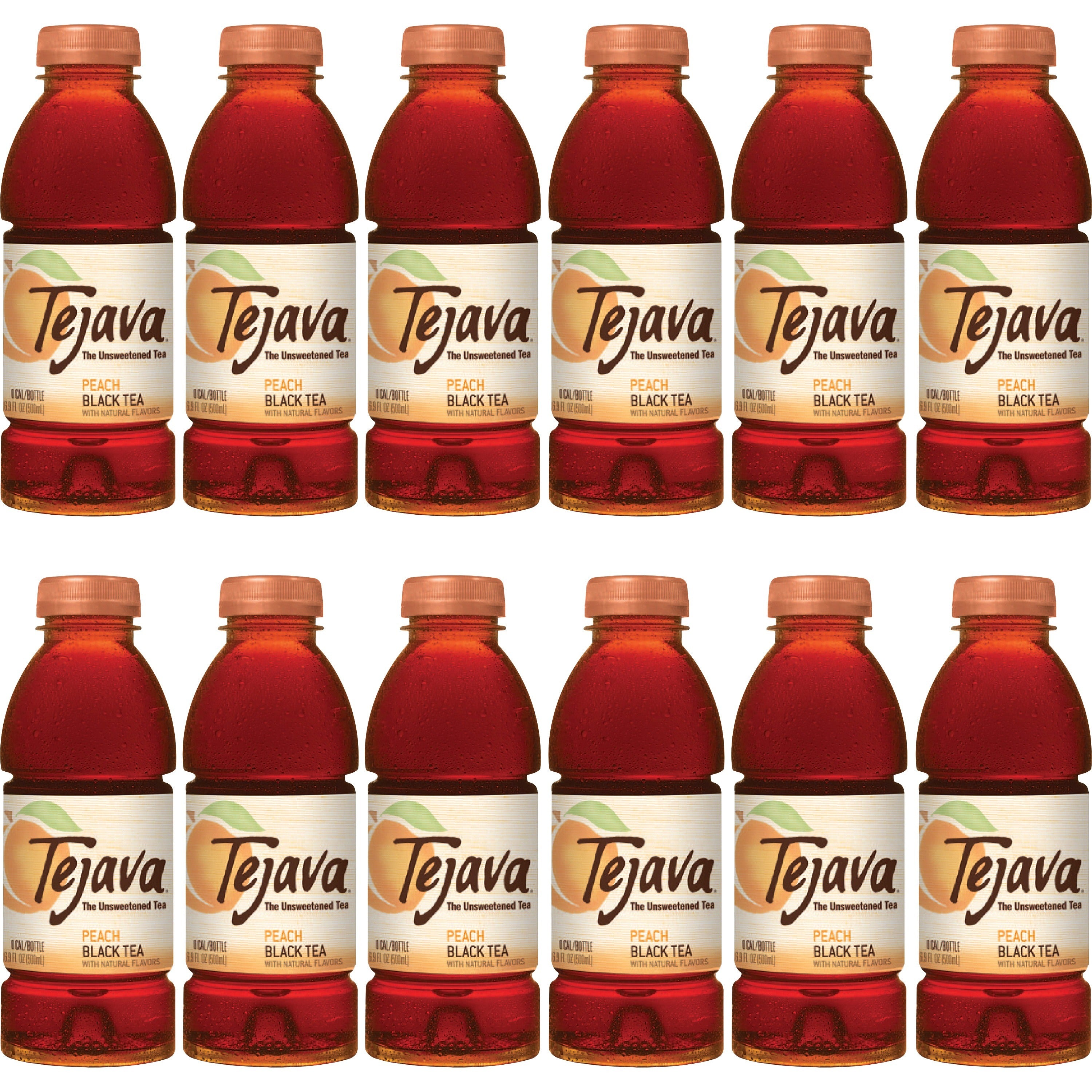 Tejava Peach Black Tea Bottle - Black Tea - GMO Free - 102 / Pallet