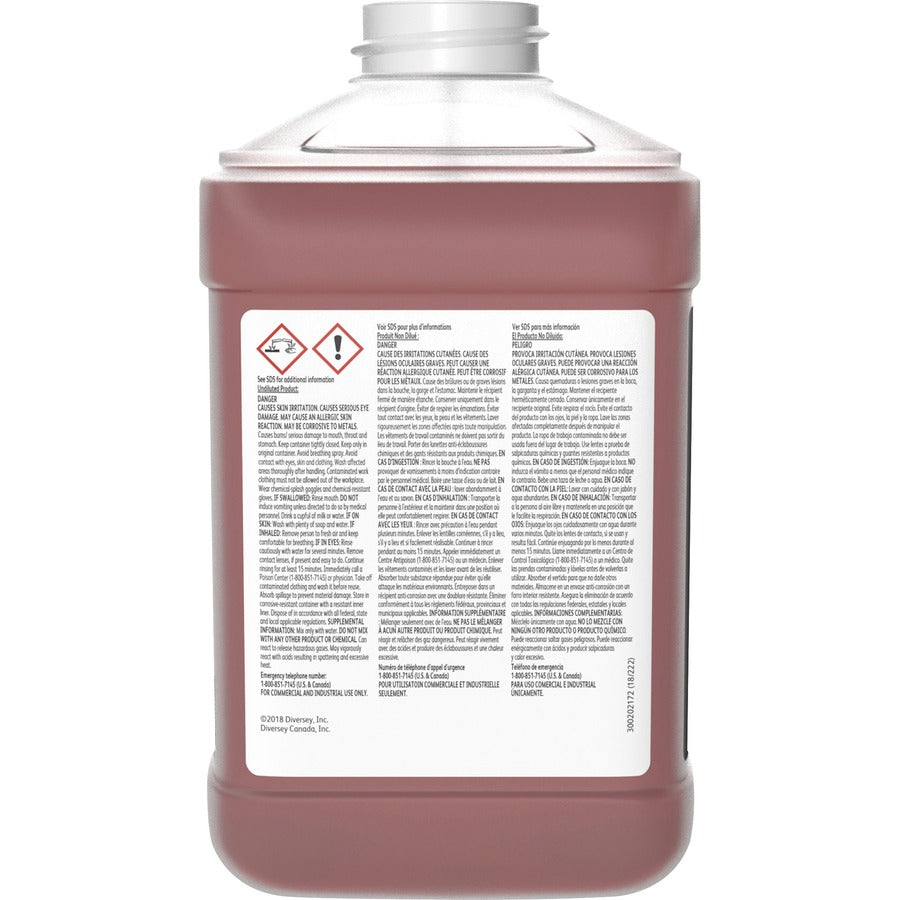 Diversey Spitfire SC Power Cleaner - Ready-To-Use - 169.1 fl oz (5.3 quart) - Pine Scent - Rinse-free, Residue-free, Streak-free, No-mess, Heavy Duty, Kosher - Red Bottle - 2 / Carton