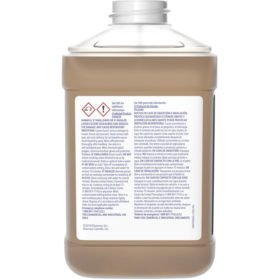 Concentrate - 84.5 fl oz (2.6 quart) - Solvent Scent - Low Odor, No-mess, Non Ammoniated, Butyl-free - Amber Bottle - 2 / Carton