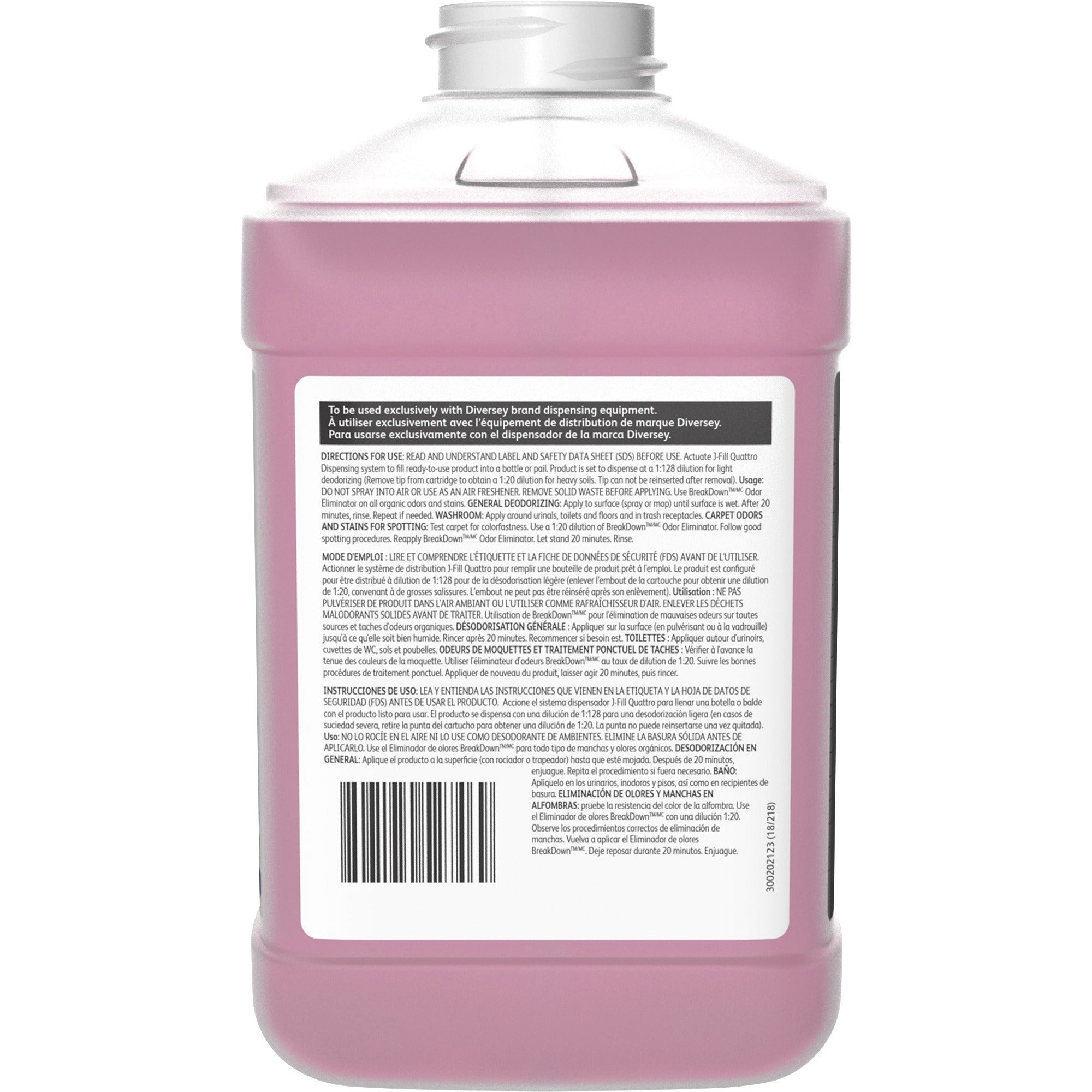 Concentrate - 84.5 fl oz (2.6 quart) - Fresh Scent - No-mess, Enzyme-free - Red Bottle - 2 / Carton