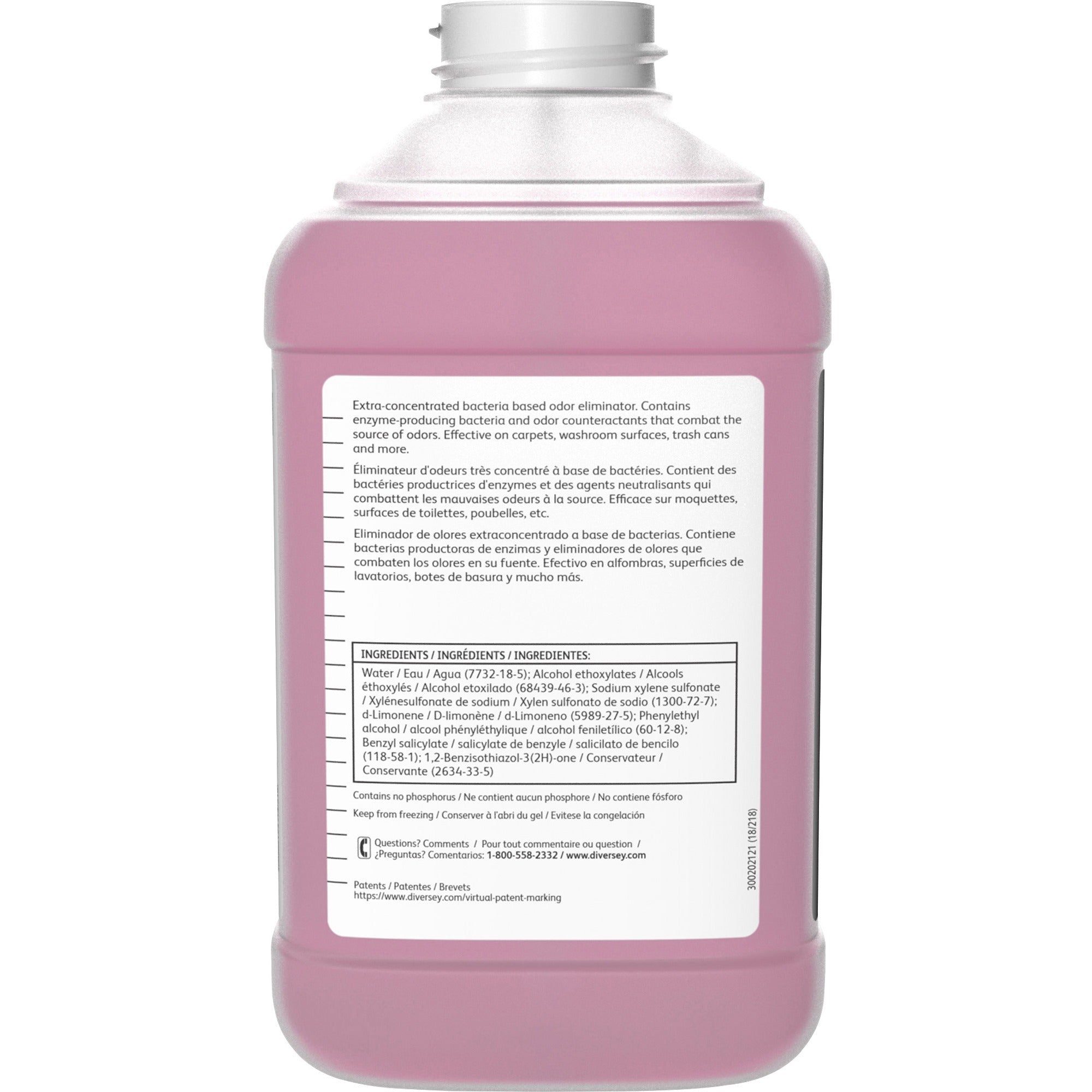 Concentrate - 84.5 fl oz (2.6 quart) - Fresh Scent - No-mess, Enzyme-free - Red Bottle - 2 / Carton