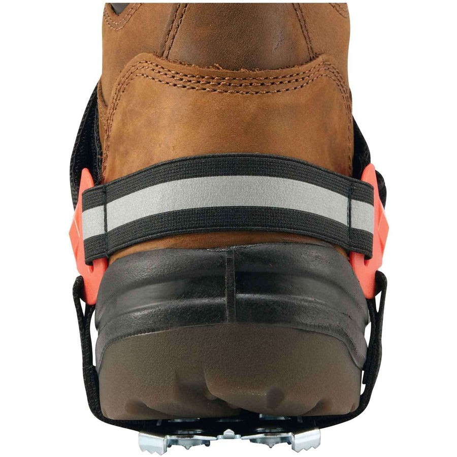Ergodyne Trex 6315 Strap-On Heel Ice Cleats, Black, Rubber and Steel, Medium/Large, 2 per Pair