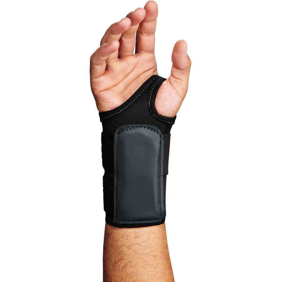Ergodyne ProFlex 4010 Double Strap Wrist Support, Small, Left Hand, Black, Elastic, 1 Each
