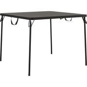 Cosco XL Fold-in-Half Card Table - Four Leg Base - 4 Legs - 200 lb Capacity - 38.50" Table Top Width x 38.50" Table Top Depth - 29.50" Height - Black - 1 Each