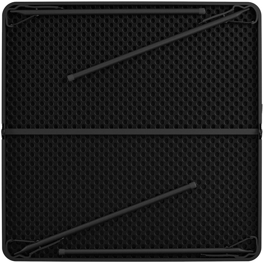 Cosco XL Fold-in-Half Card Table - Four Leg Base - 4 Legs - 200 lb Capacity - 38.50" Table Top Width x 38.50" Table Top Depth - 29.50" Height - Black - 1 Each