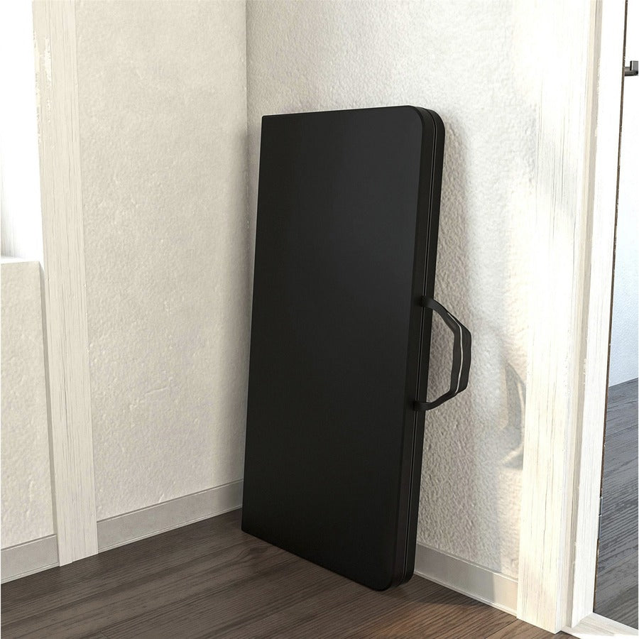 Cosco XL Fold-in-Half Card Table - Four Leg Base - 4 Legs - 200 lb Capacity - 38.50" Table Top Width x 38.50" Table Top Depth - 29.50" Height - Black - 1 Each