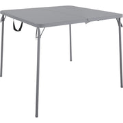 Cosco XL Fold-in-Half Card Table - Four Leg Base - 4 Legs - 200 lb Capacity - 38.50" Table Top Width x 38.50" Table Top Depth - 29.50" Height - Gray - 1 Each