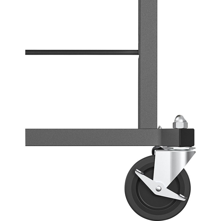 Cosco Smartfold Portable Work Desk Table - Four Leg Base - 4 Legs - 400 lb Capacity - 14.50" Table Top Width x 25.51" Table Top Depth - 55.25" Height - Gray - Steel - Hardwood Top Material - 1 Each