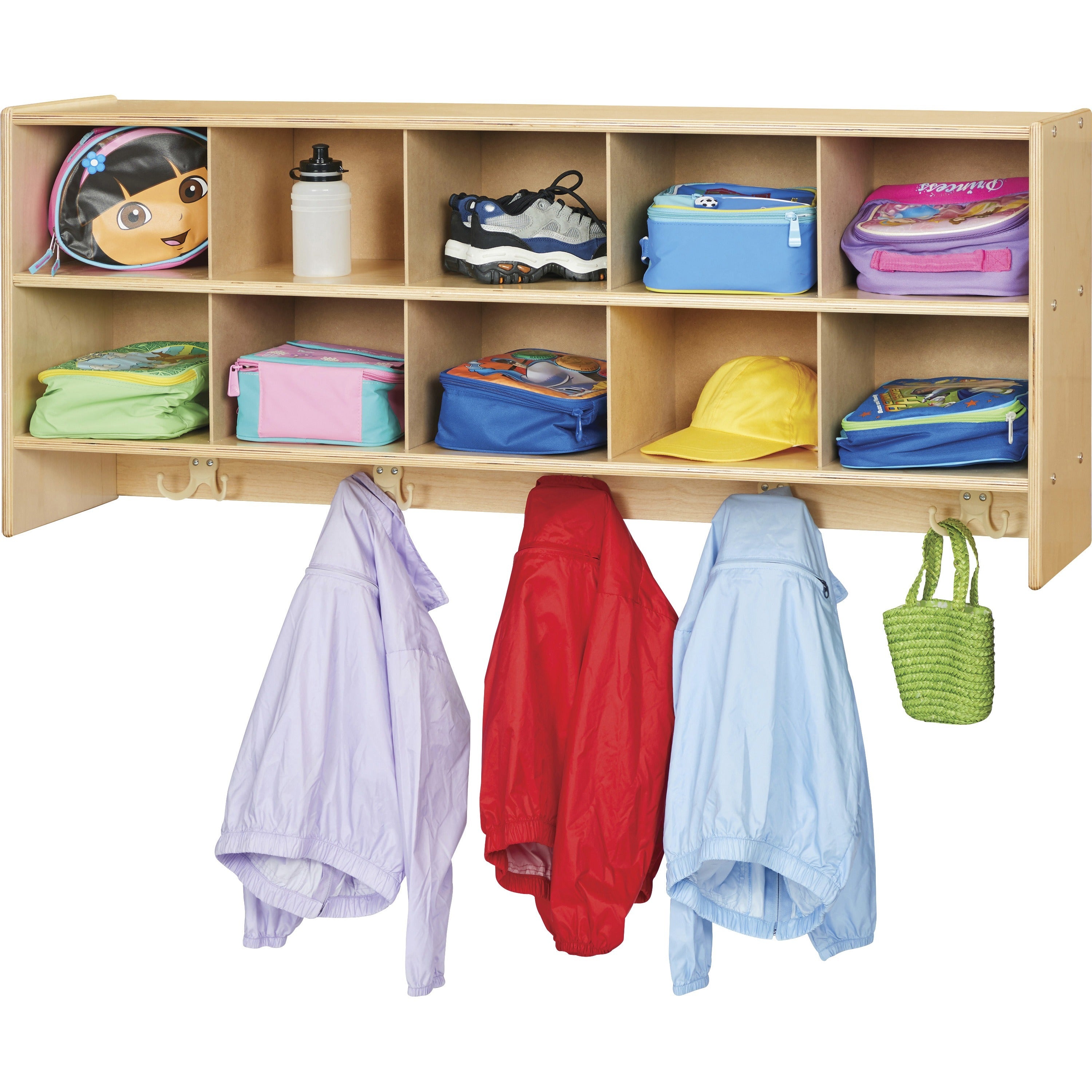 Young Time® 10 Section Wall Mount Coat Locker