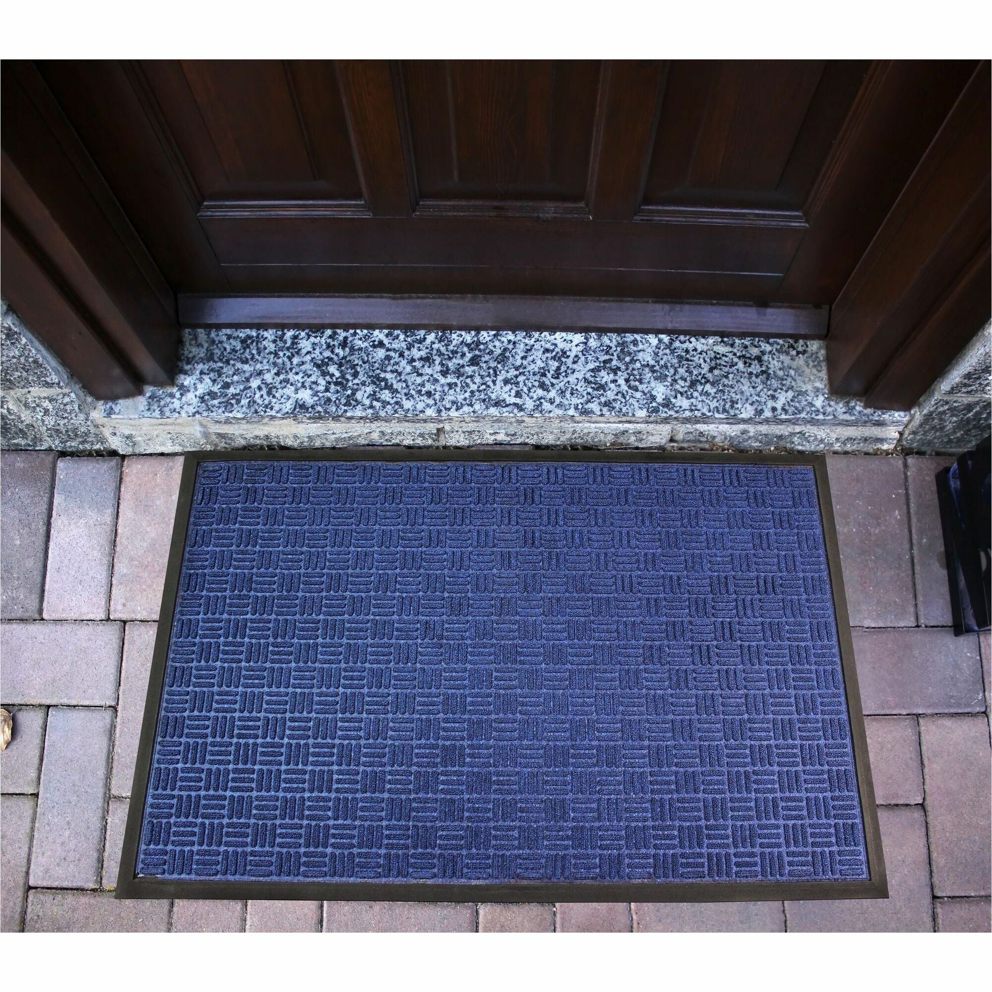 Floortex Doortex&reg; Ribmat Blue Heavy-Duty Door Mat in - 24" x 36"