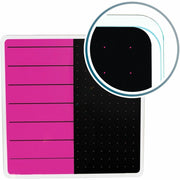 Floortex Viztex&reg; Glacier Violet & Black Plan & Grid Glass Dry-Erase Board - 14" x 14"