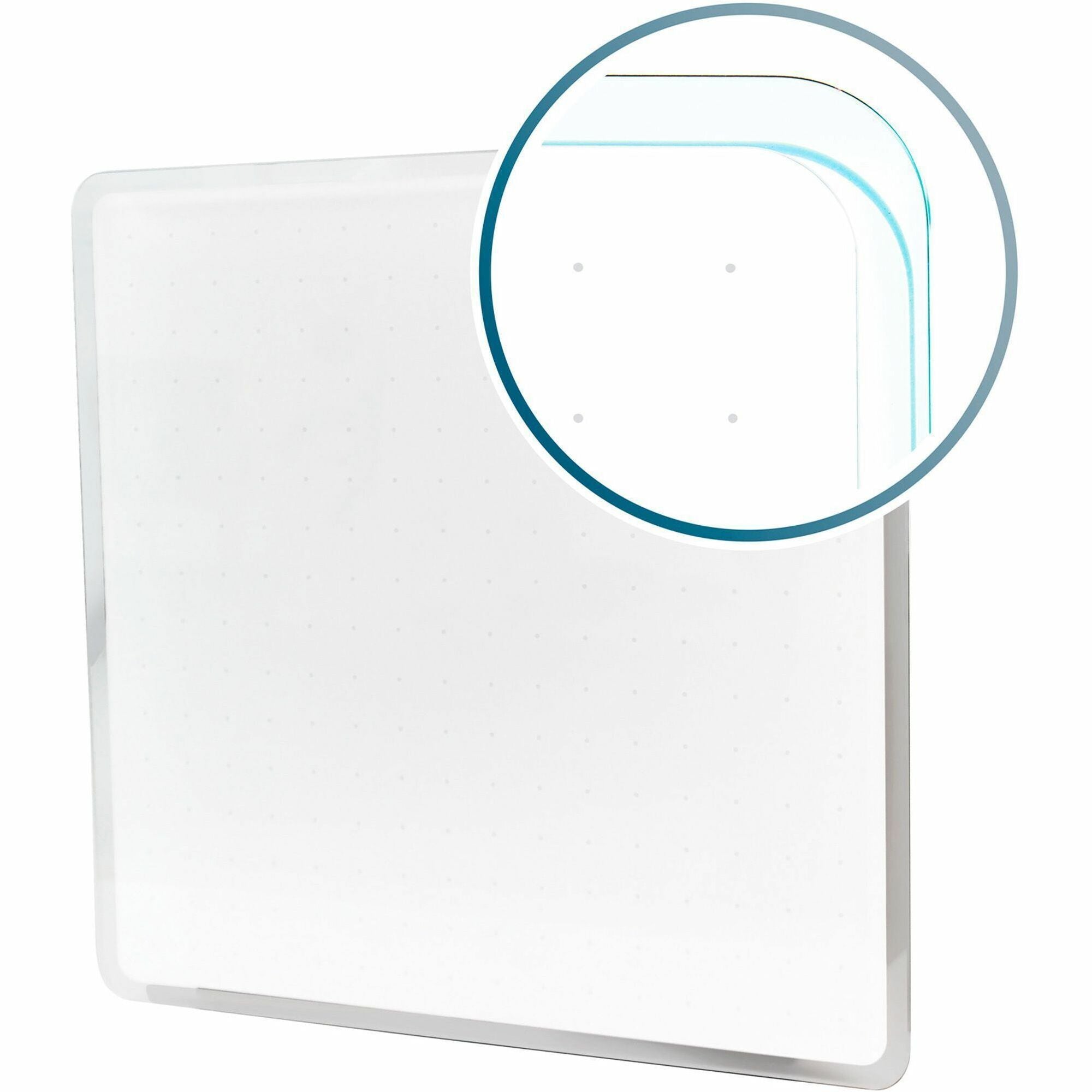 Floortex Viztex&reg; Glacier White Multi-Purpose Grid Glass Dry-Erase Board -14" x 14"