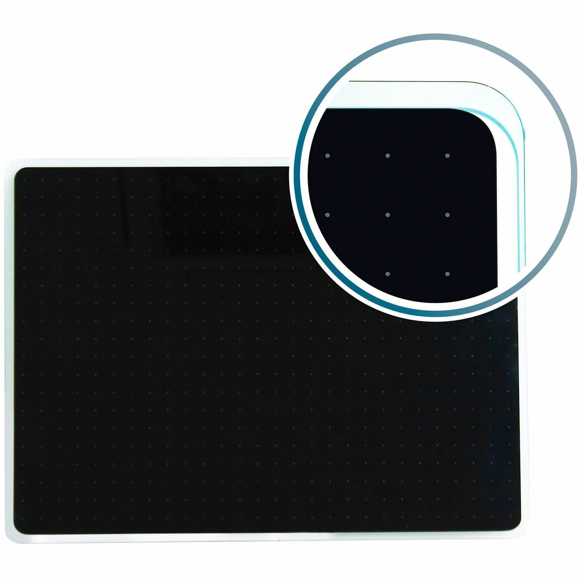 Floortex Viztex&reg; Glacier Black Multi-Purpose Grid Glass Dry-Erase Board 17" x 23"