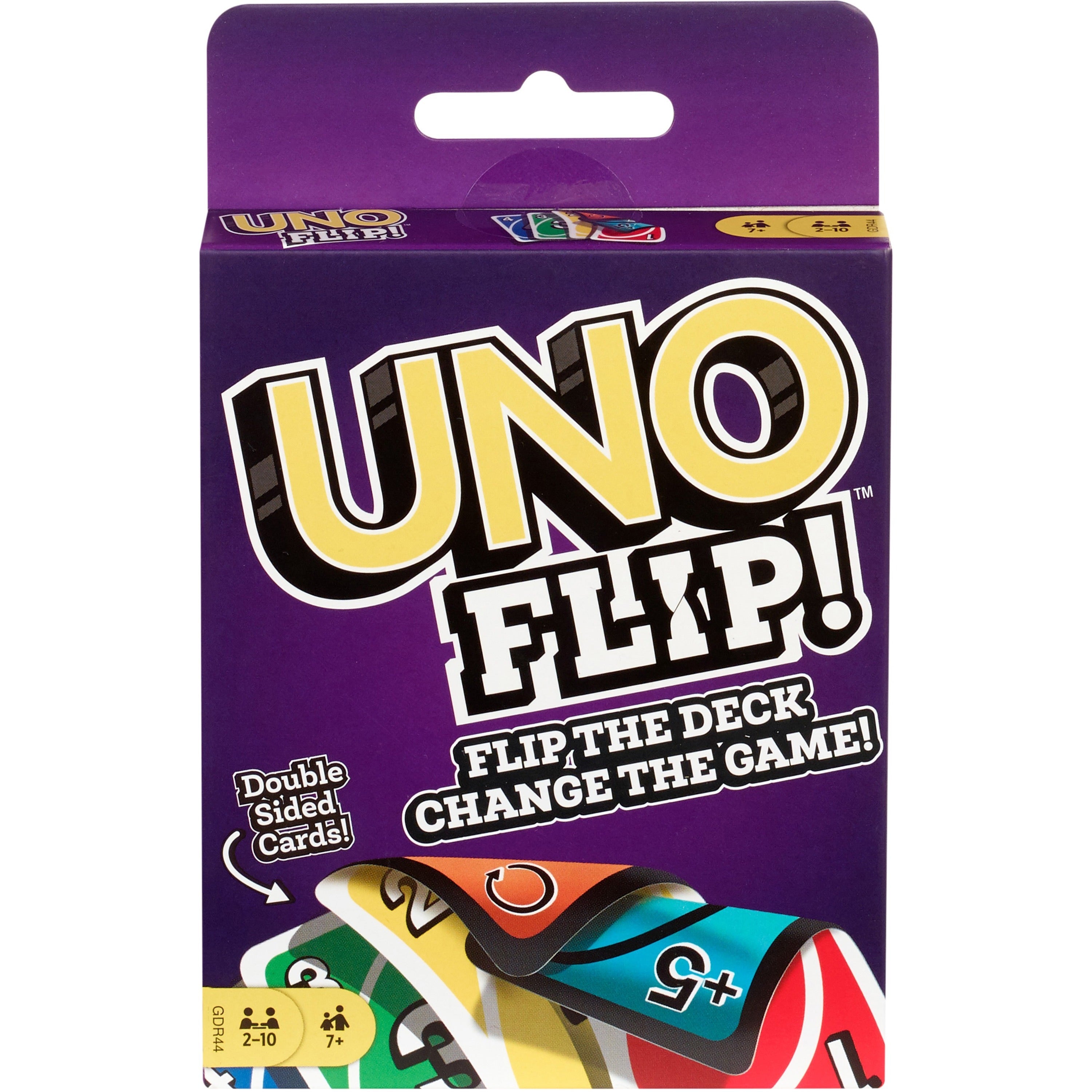 Mattel Games UNO FLIP! Card Game with Color Blind Accessible Deck for Kids, Adults & Family Night, 2 to 10 Players