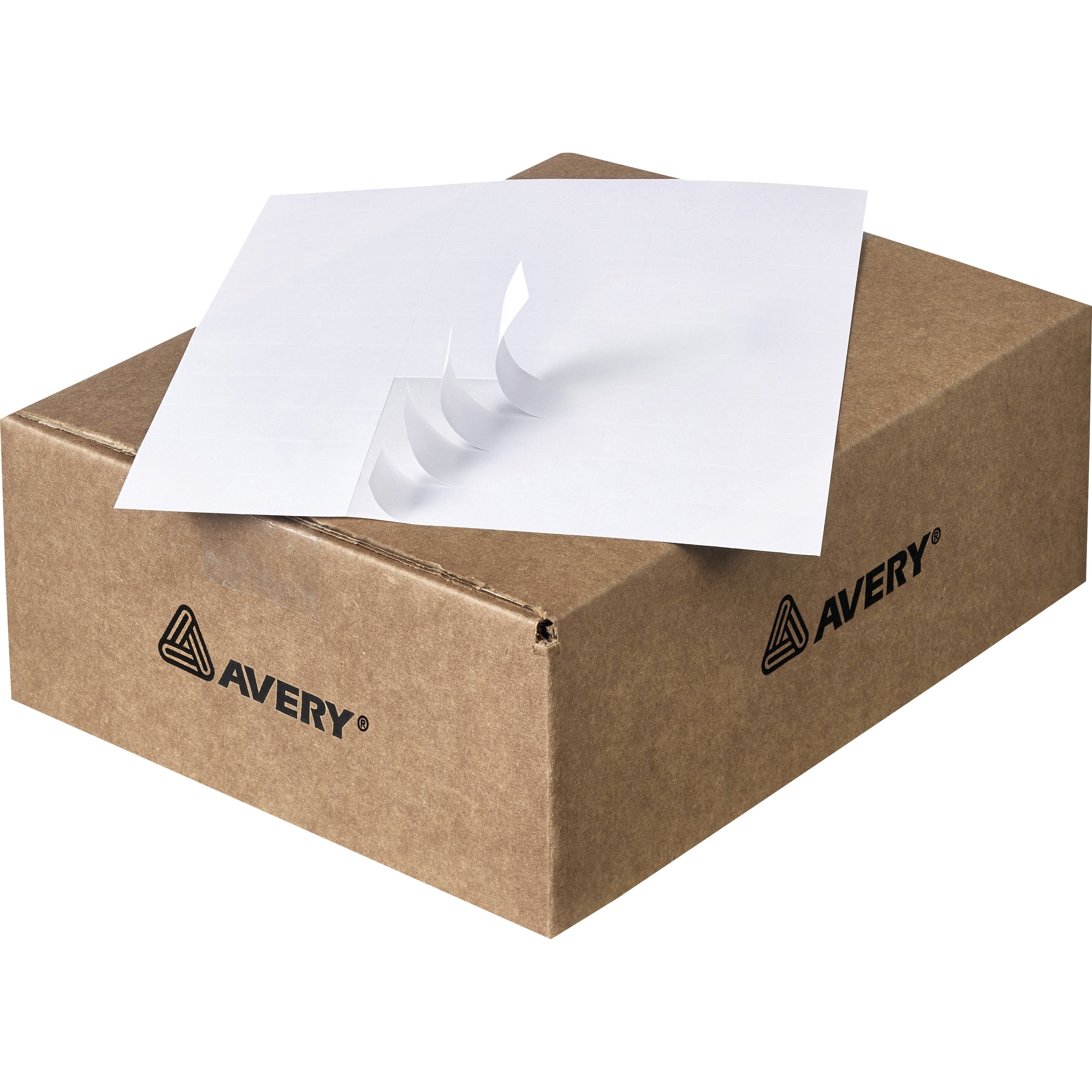 Avery&reg; Address Label - 3 2/5" Height x 9" Width x 11 1/5" Length - Permanent Adhesive - Rectangle - Matte White - Paper - 33 / Sheet - 500 Total Sheets - 16500 Total Label(s) - 1 Carton