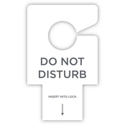 Print/Message "Do Not Disturb" - 2.8" Width x 4.5" Height - Rectangular Shape - Hanging Hole - White - 100 / Carton