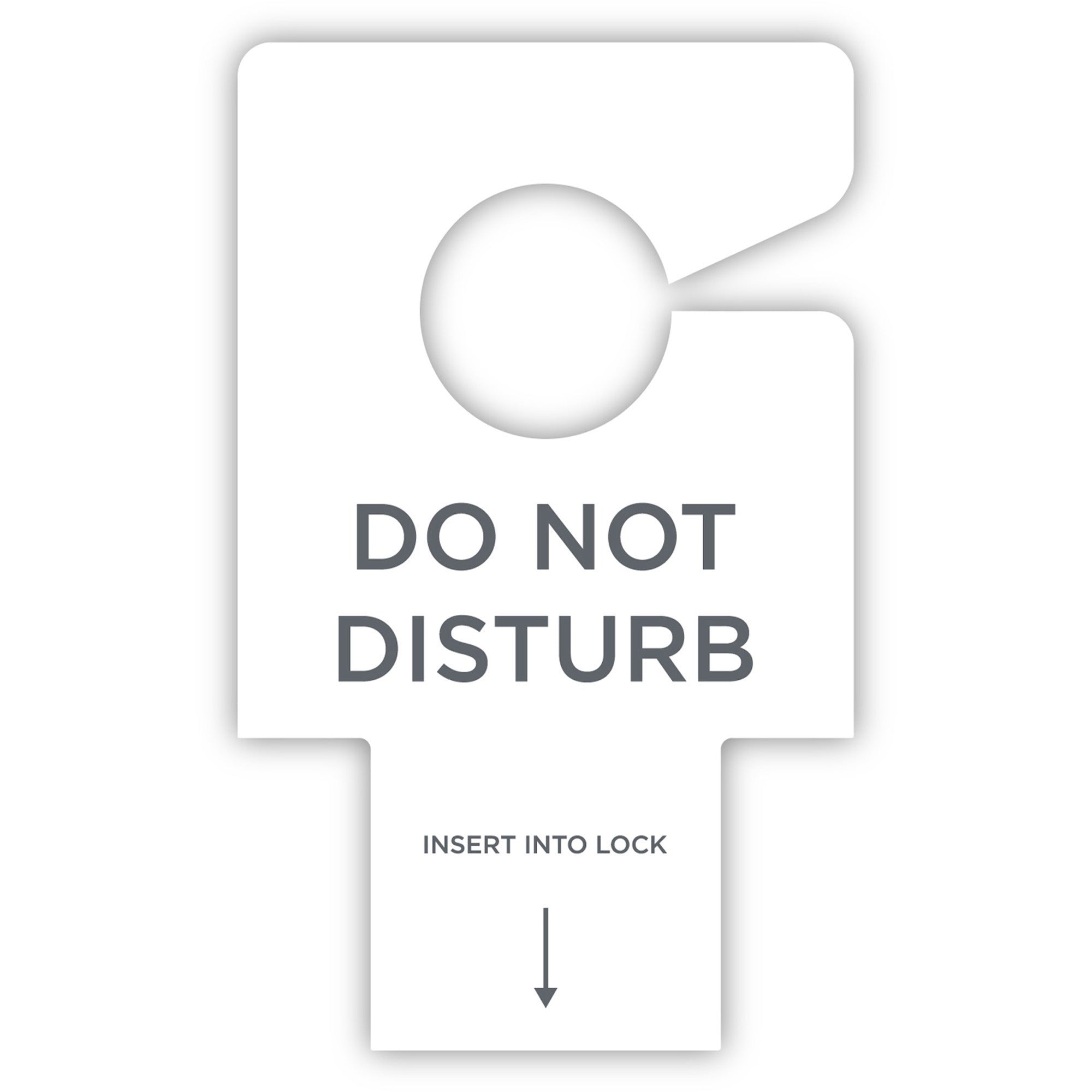 Print/Message "Do Not Disturb" - 2.8" Width x 4.5" Height - Rectangular Shape - Hanging Hole - White - 100 / Carton