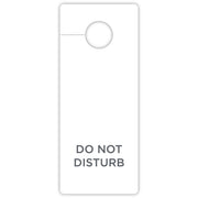 Print/Message "Do Not Disturb" - 3" Width x 8" Height - Rectangular Shape - Hanging Hole, Printable - White - 100 / Carton
