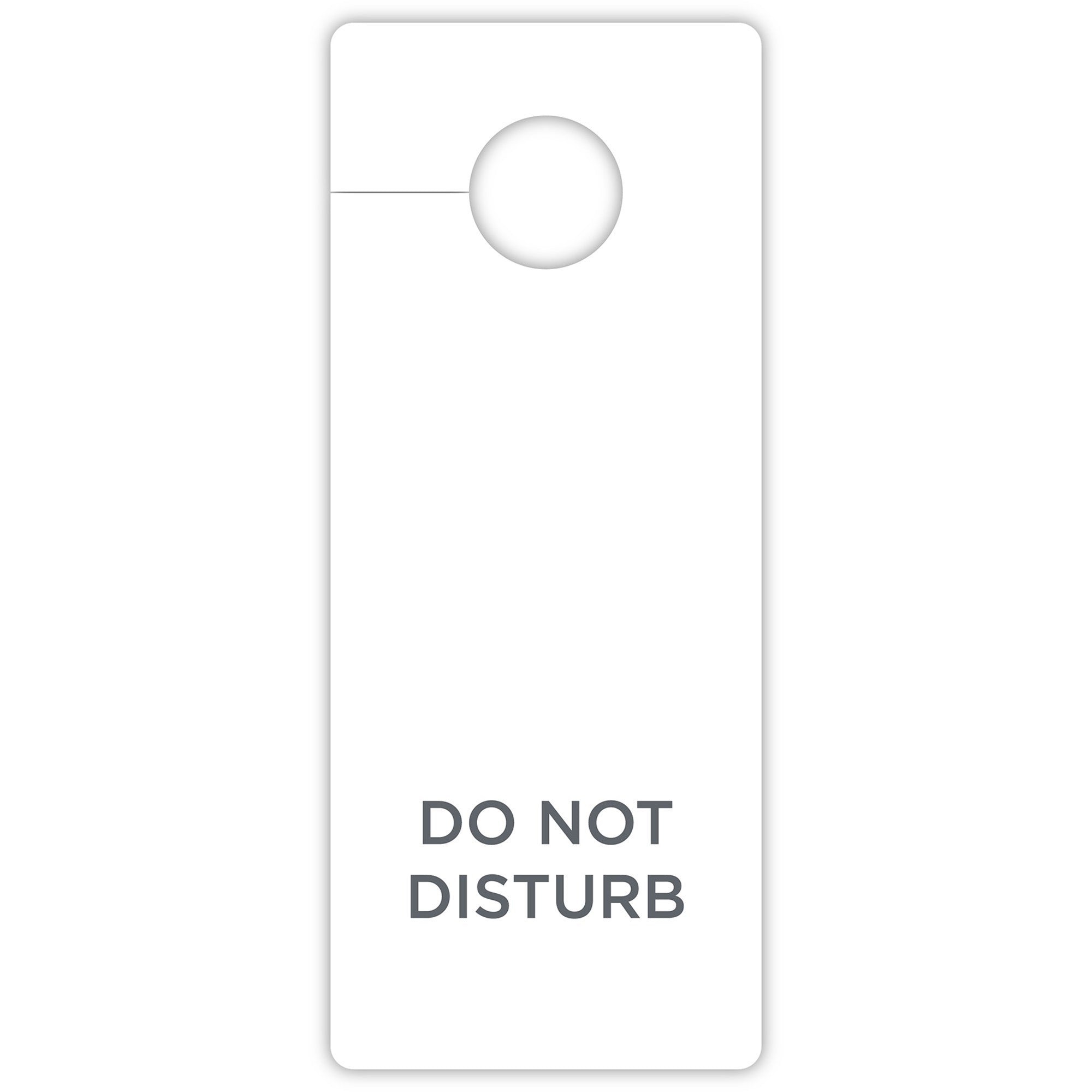 Print/Message "Do Not Disturb" - 3" Width x 8" Height - Rectangular Shape - Hanging Hole, Printable - White - 100 / Carton