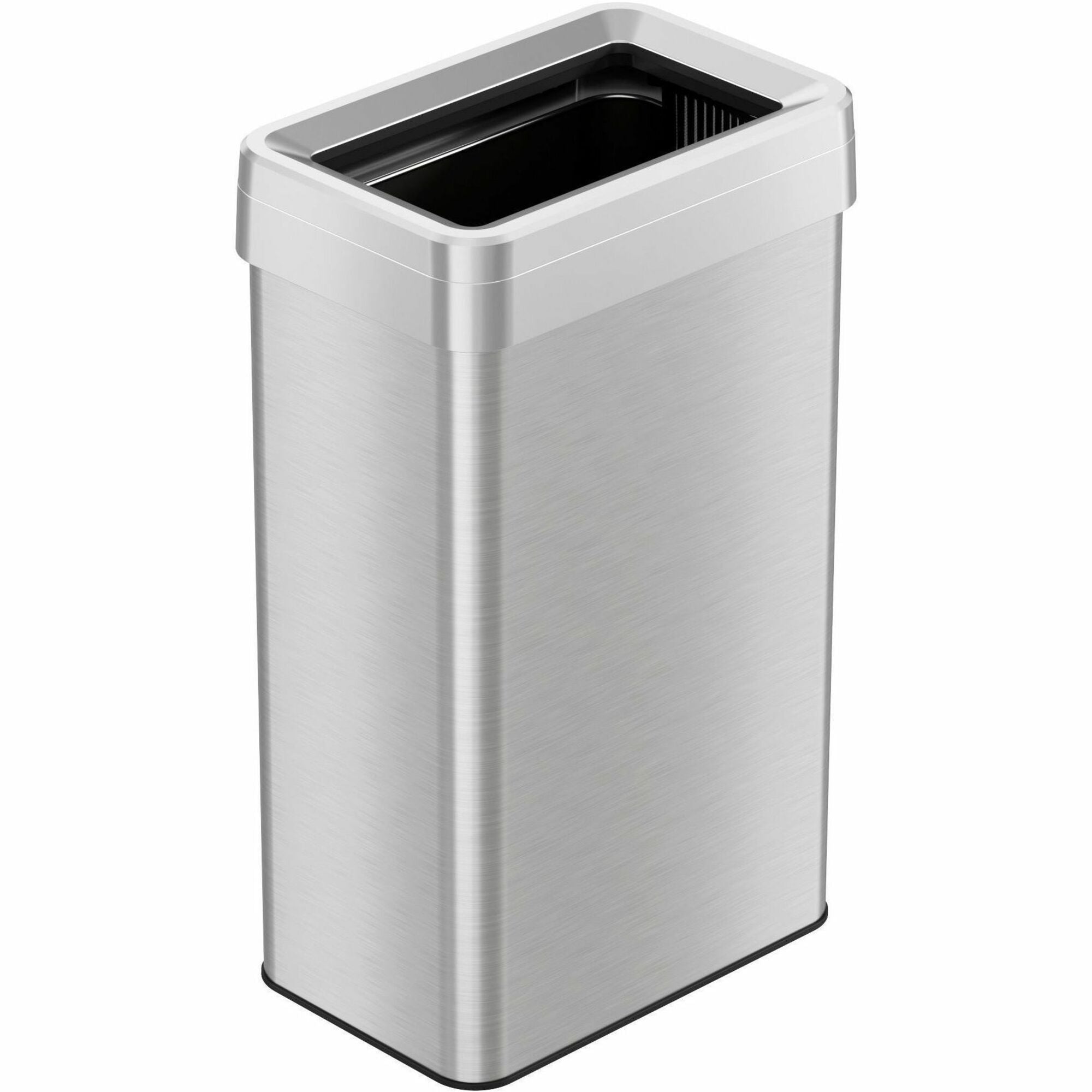 HLS Commercial Stainless Steel Bin Receptacle - Deodorizer - 18 gal Capacity - Rectangular - Fingerprint Proof - 25.8" Height x 10.3" Width x 16" Depth - Stainless Steel - Silver - 1 Each