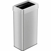 HLS Commercial Stainless Steel Bin Receptacle - Deodorizer - 21 gal Capacity - Rectangular - Fingerprint Proof - 33" Height x 10.3" Width x 16" Depth - Stainless Steel - Silver - 1 Each