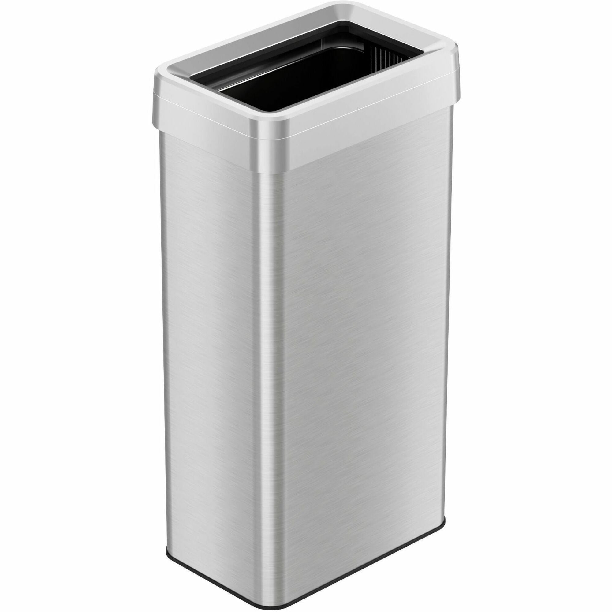 HLS Commercial Stainless Steel Bin Receptacle - Deodorizer - 21 gal Capacity - Rectangular - Fingerprint Proof - 33" Height x 10.3" Width x 16" Depth - Stainless Steel - Silver - 1 Each