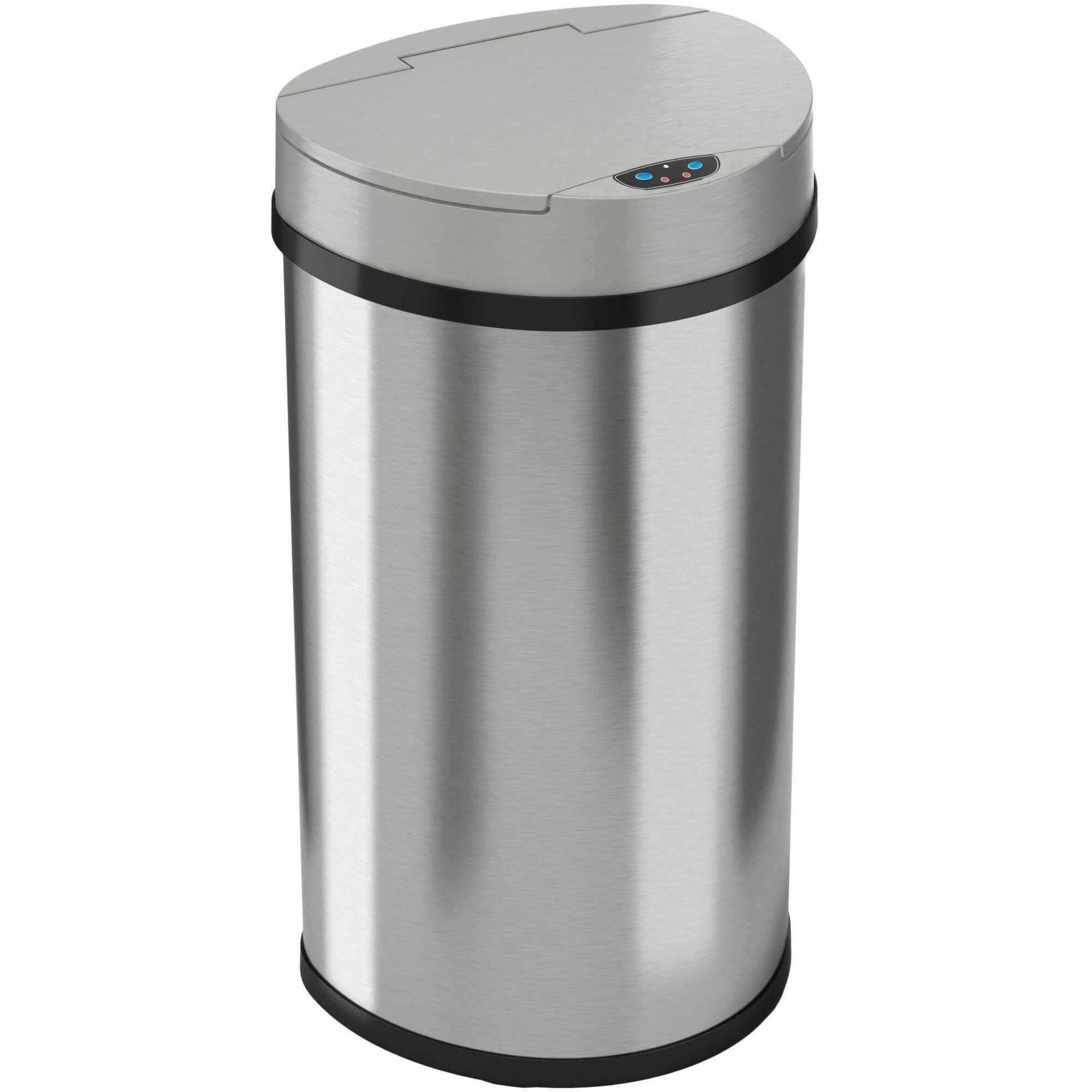 HLS Commercial 13-Gallon Semi-Round Sensor Trash Can