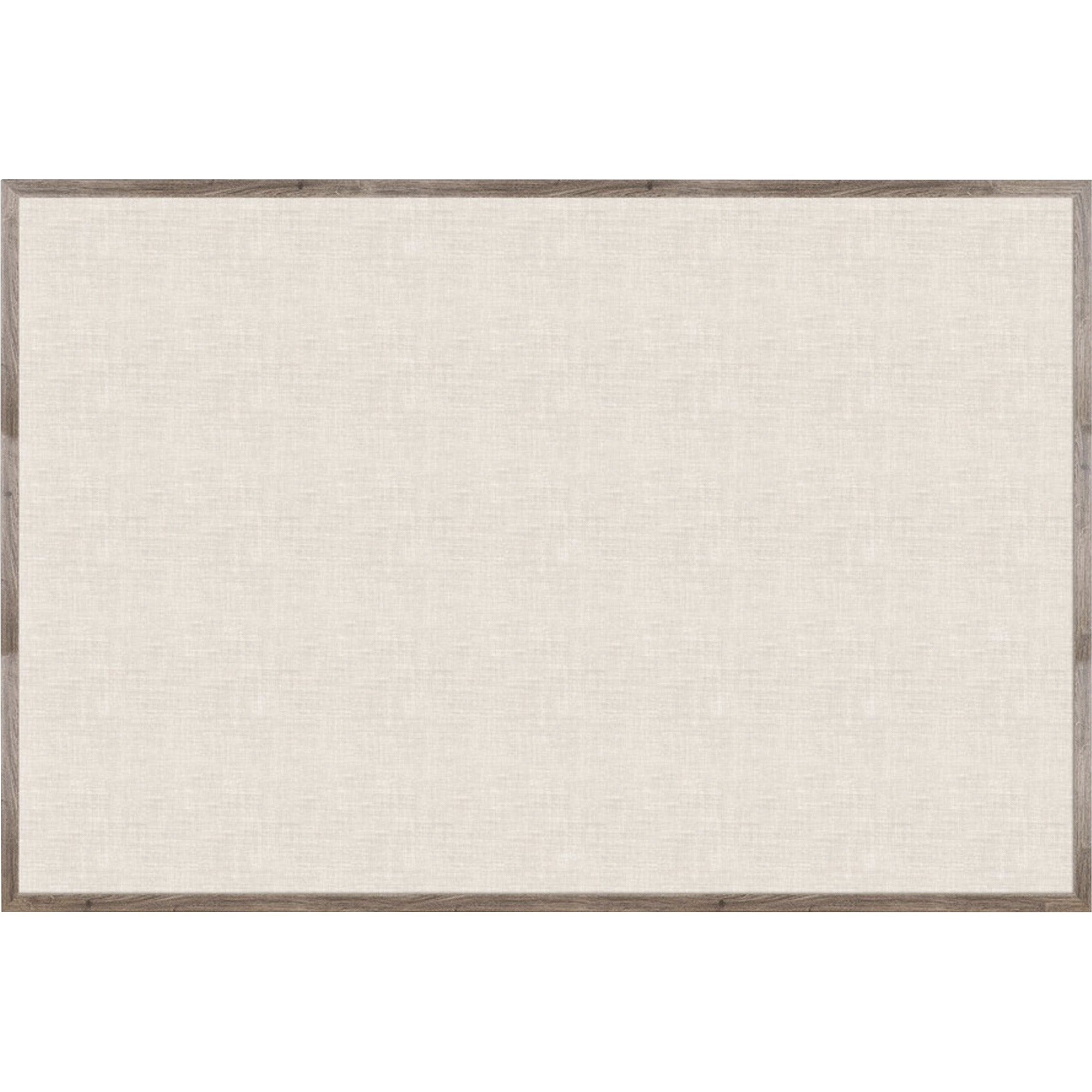 U Brands Linen Bulletin Board - 48" Board Height x 72" Board Width - Tan Linen Surface - Self-healing, Durable, Mounting System, Tackable, Sturdy, Damage Resistant - Rustic Wood Frame - 1 Each