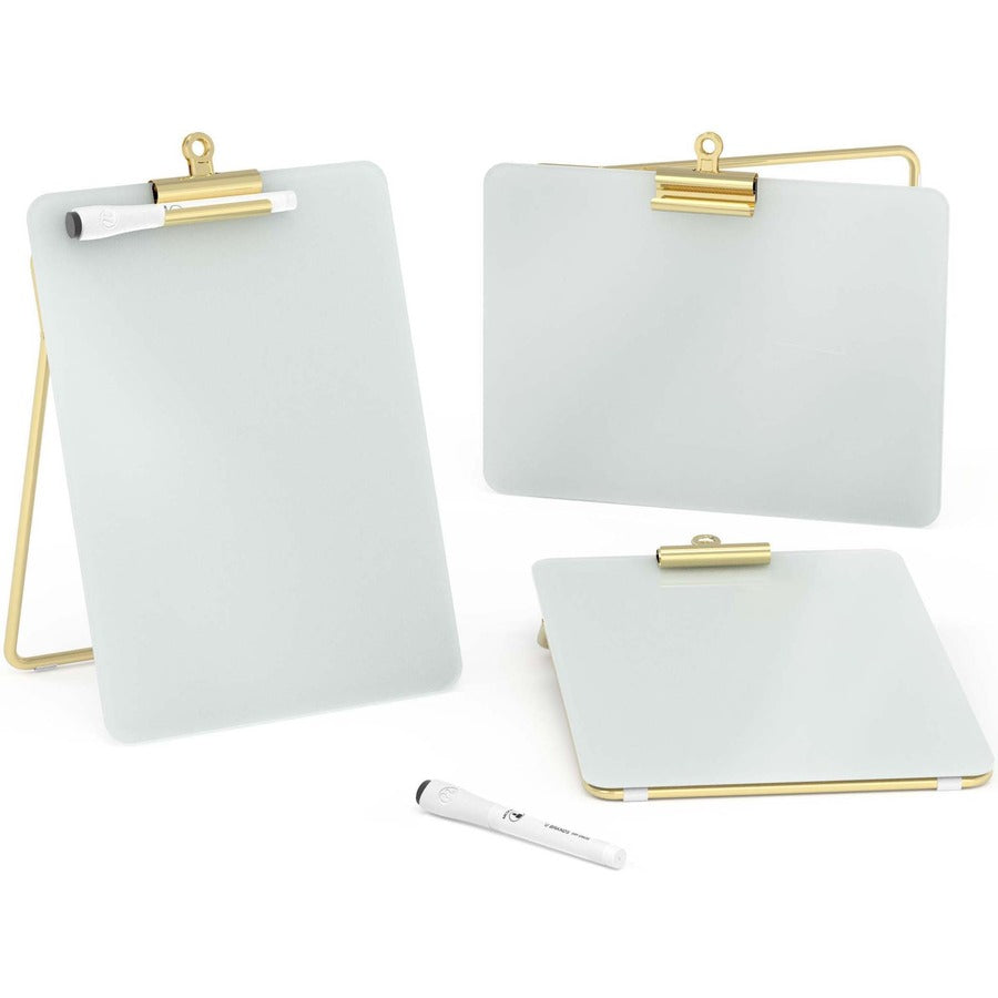 U Brands Glass Dry-Erase Desktop Easel