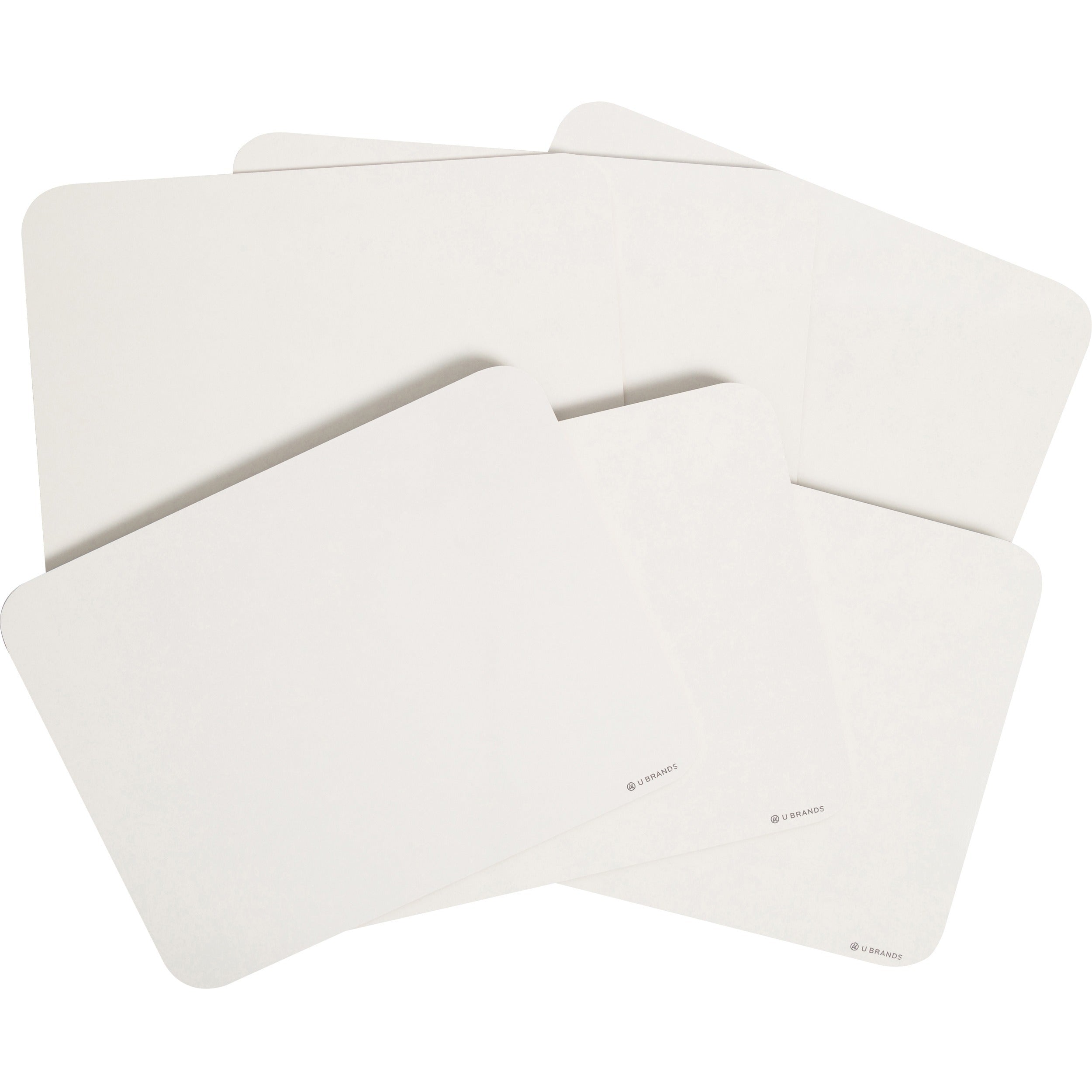 12" (1 ft) Width x 9" (0.8 ft) Height - White Melamine Surface - Rectangle - Horizontal/Vertical - Lap - 6 / Pack