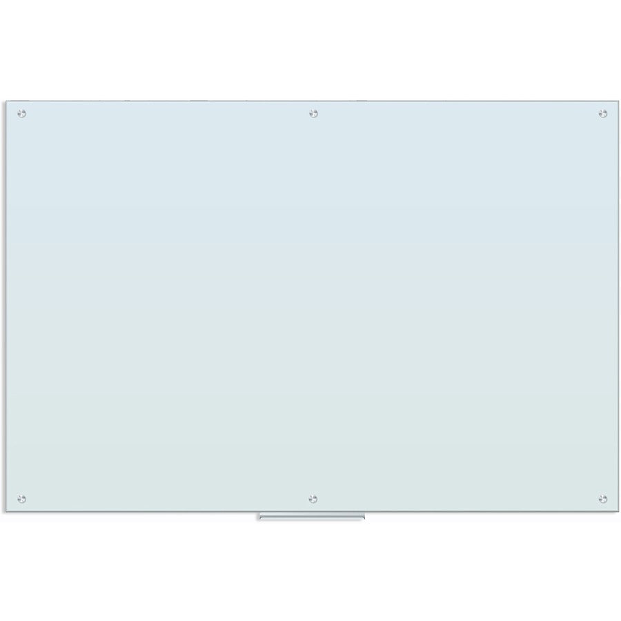 96" (8 ft) Width x 47" (3.9 ft) Height - Frosted White Glass Surface - Rectangle - Horizontal/Vertical - Magnetic - 1 Each