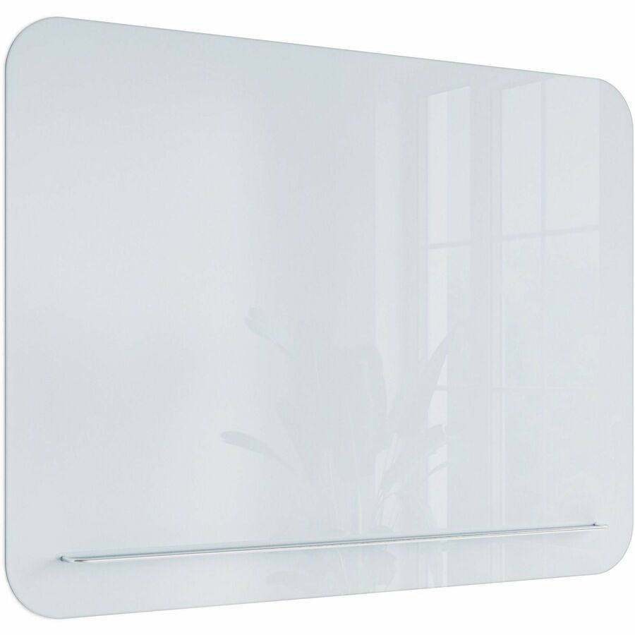 U Brands Magnetic Glass Frameless Dry-Erase Board - 48" (4 ft) Width x 36" (3 ft) Height - White Tempered Glass Surface - Rectangle - Horizontal/Vertical - Magnetic - 1 Each