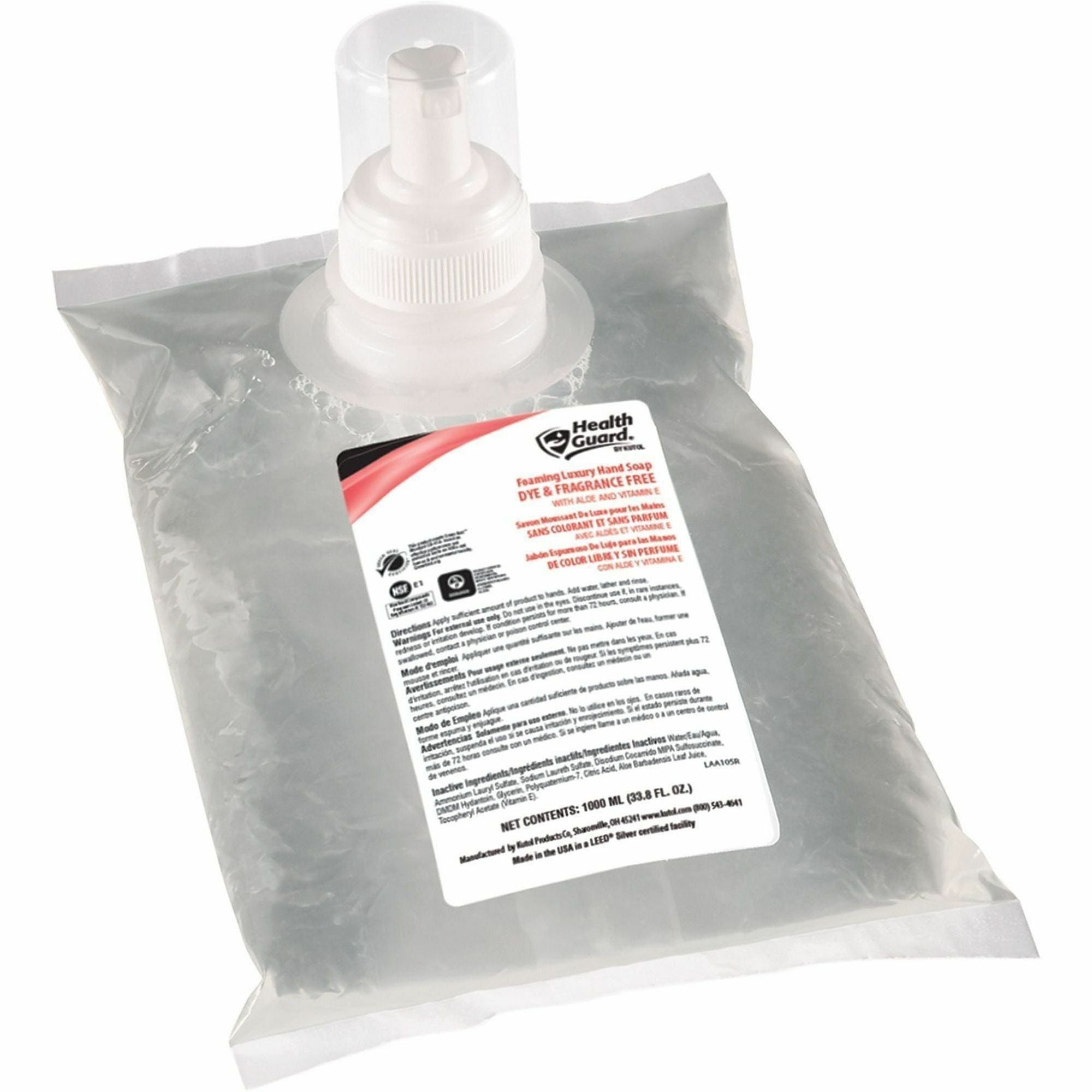 1.06 quart - Soil Remover - Multipurpose - Moisturizing - Clear - Dye-free, Fragrance-free - 6 / Carton